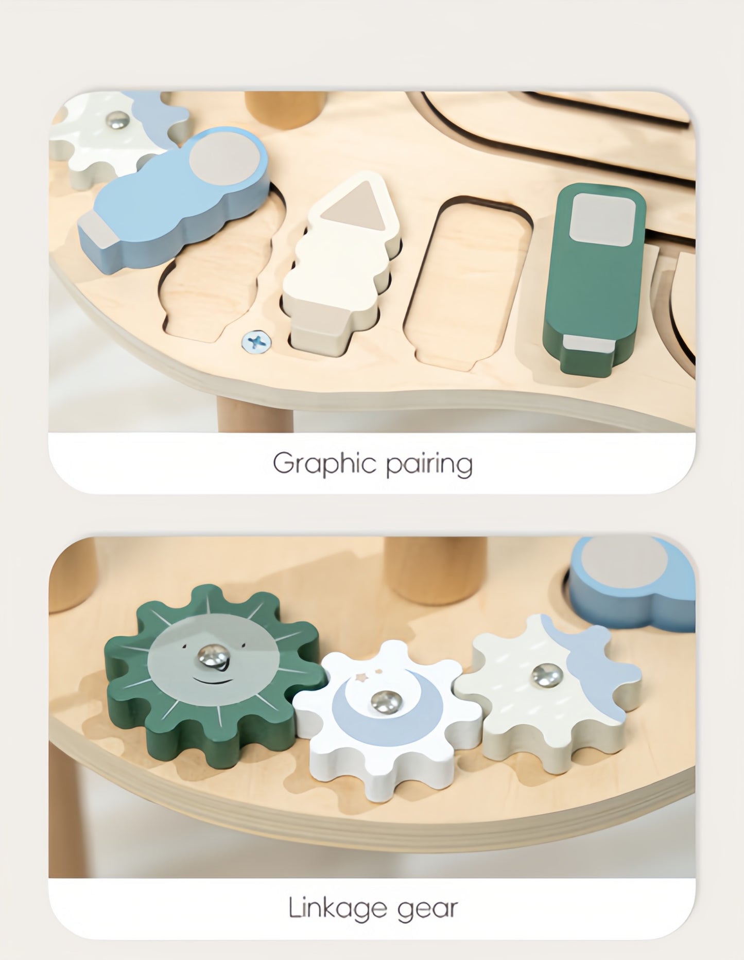 Wooden Activity Track Sensory Play Table