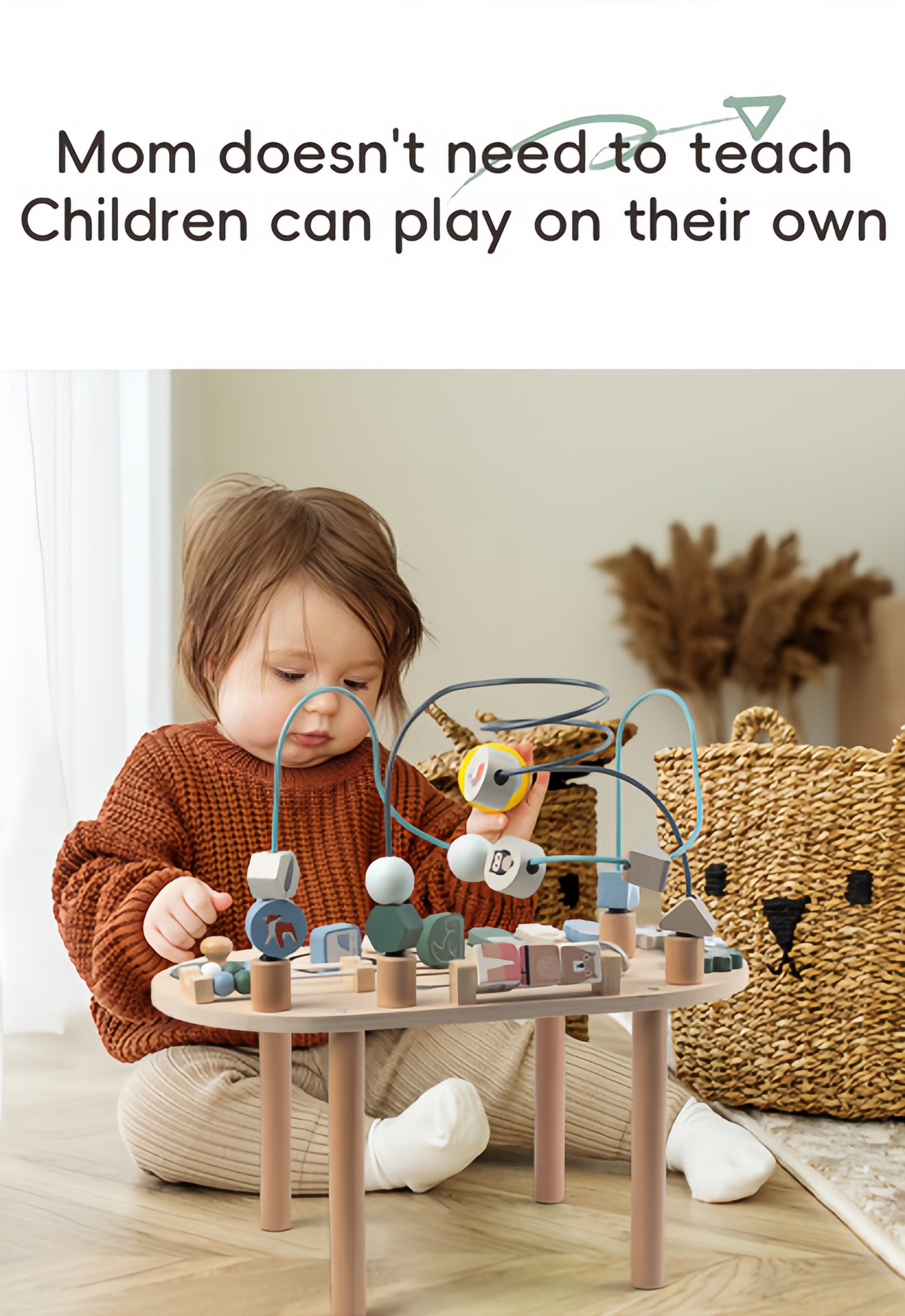 Wooden Activity Track Sensory Play Table