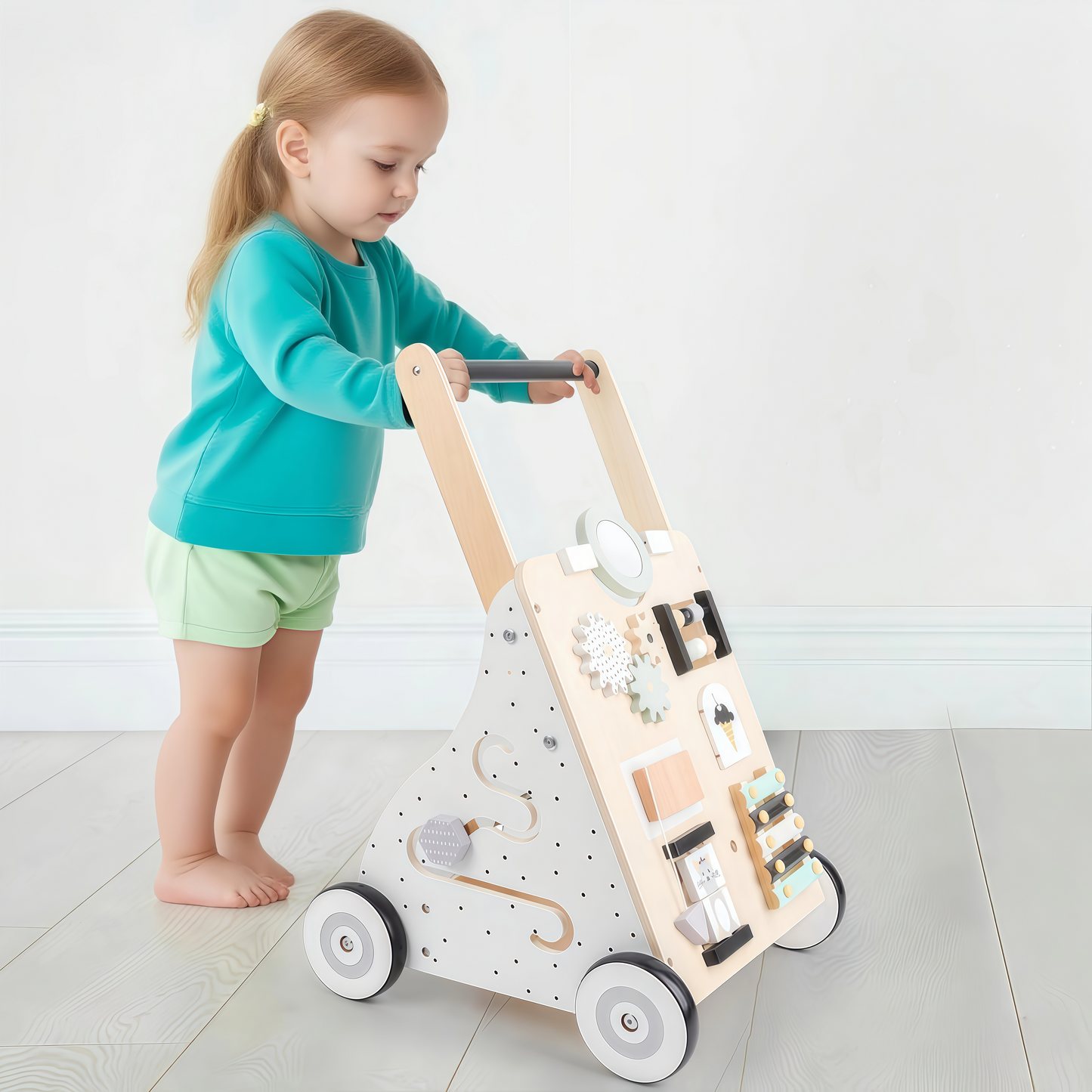 Wooden Baby Walker, Children's Multi-functional Walker
