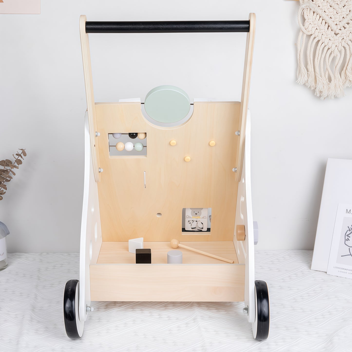 Wooden Baby Walker, Children's Multi-functional Walker