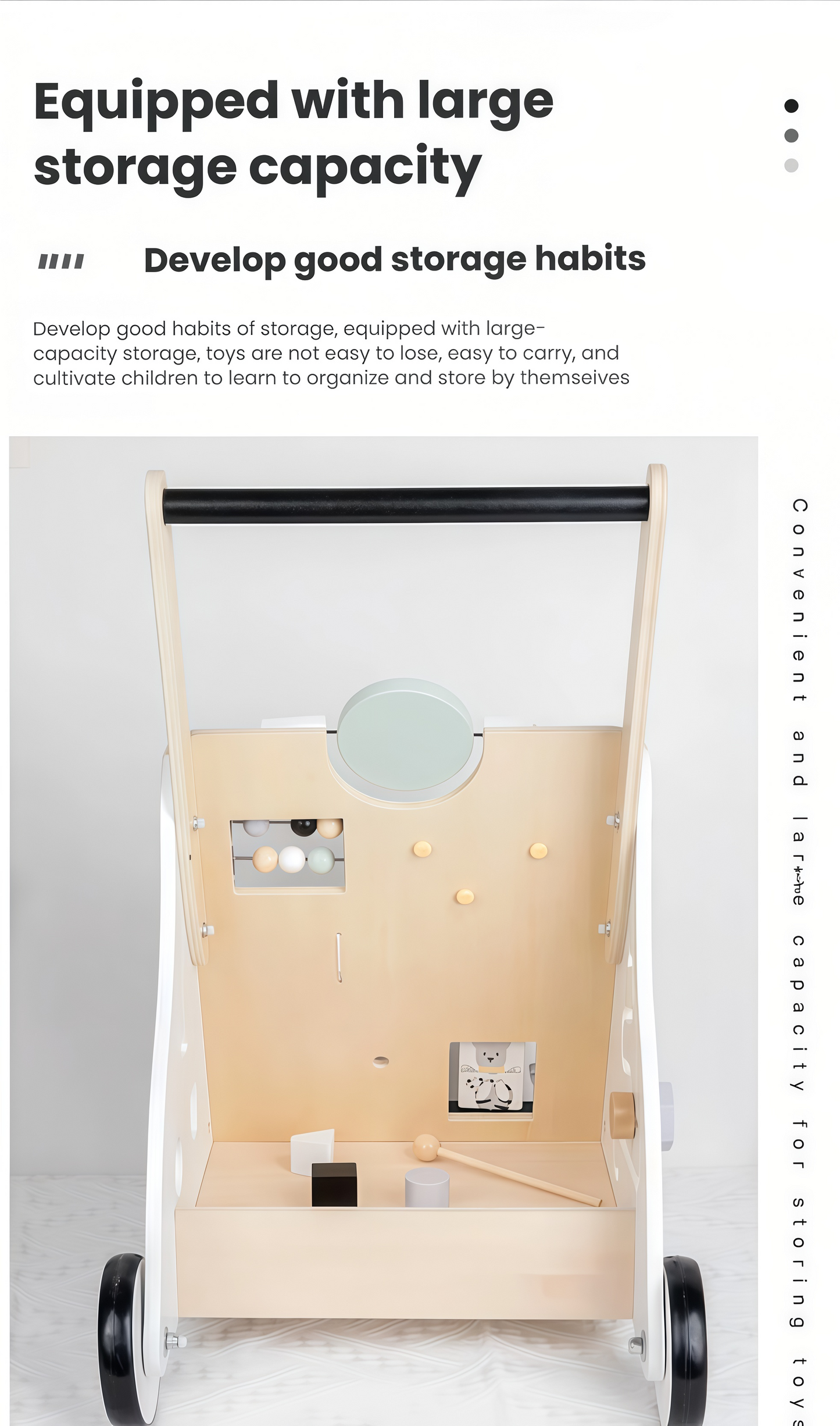 Wooden Baby Walker, Children's Multi-functional Walker
