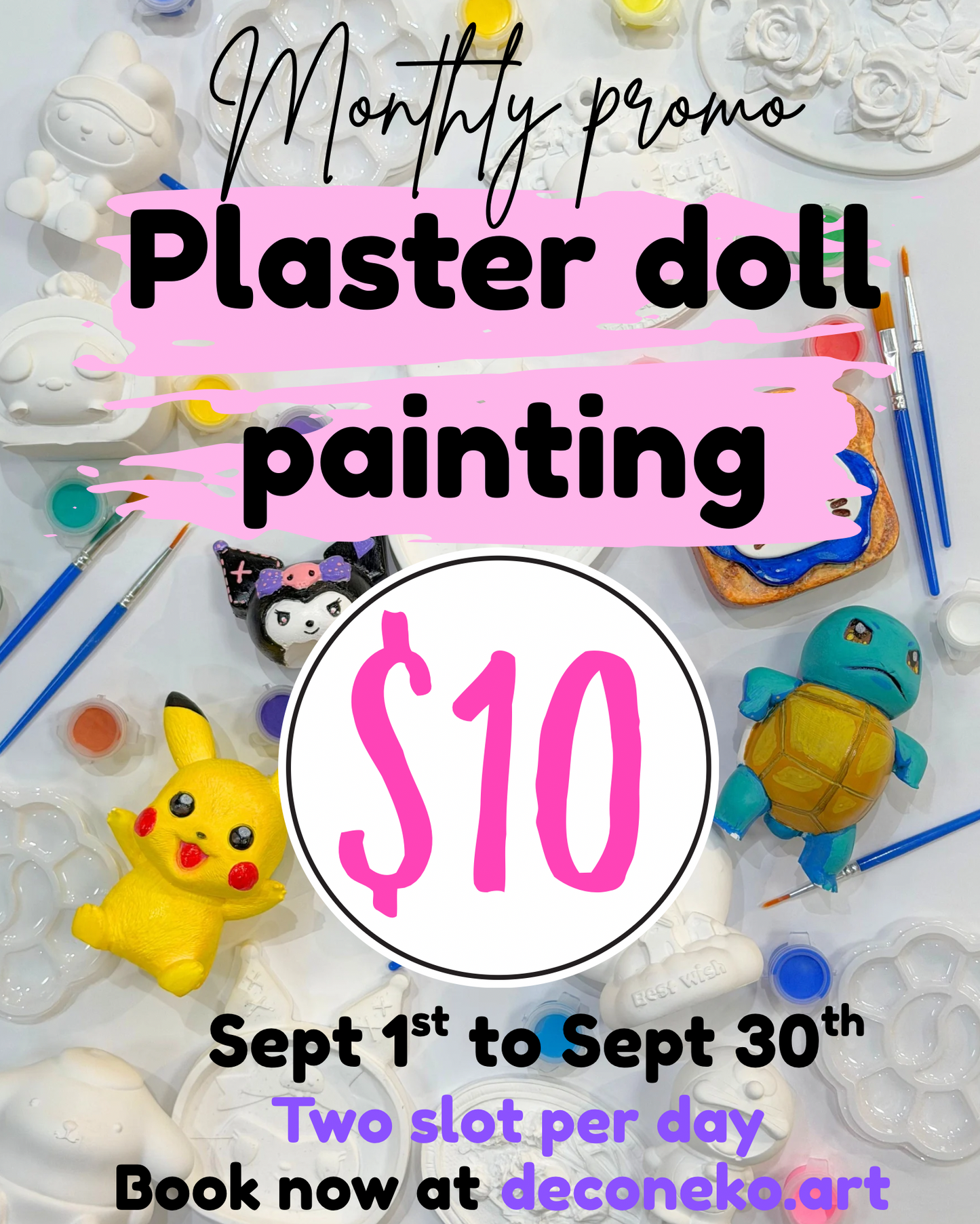 Monthly Promo Craft - Plaster Doll Painting