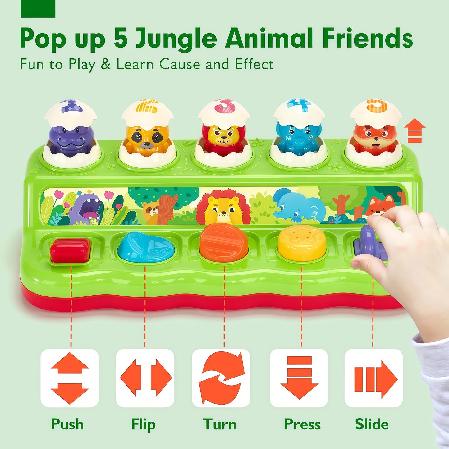 Musical Animal Whack - A - Mole Toy for Babies