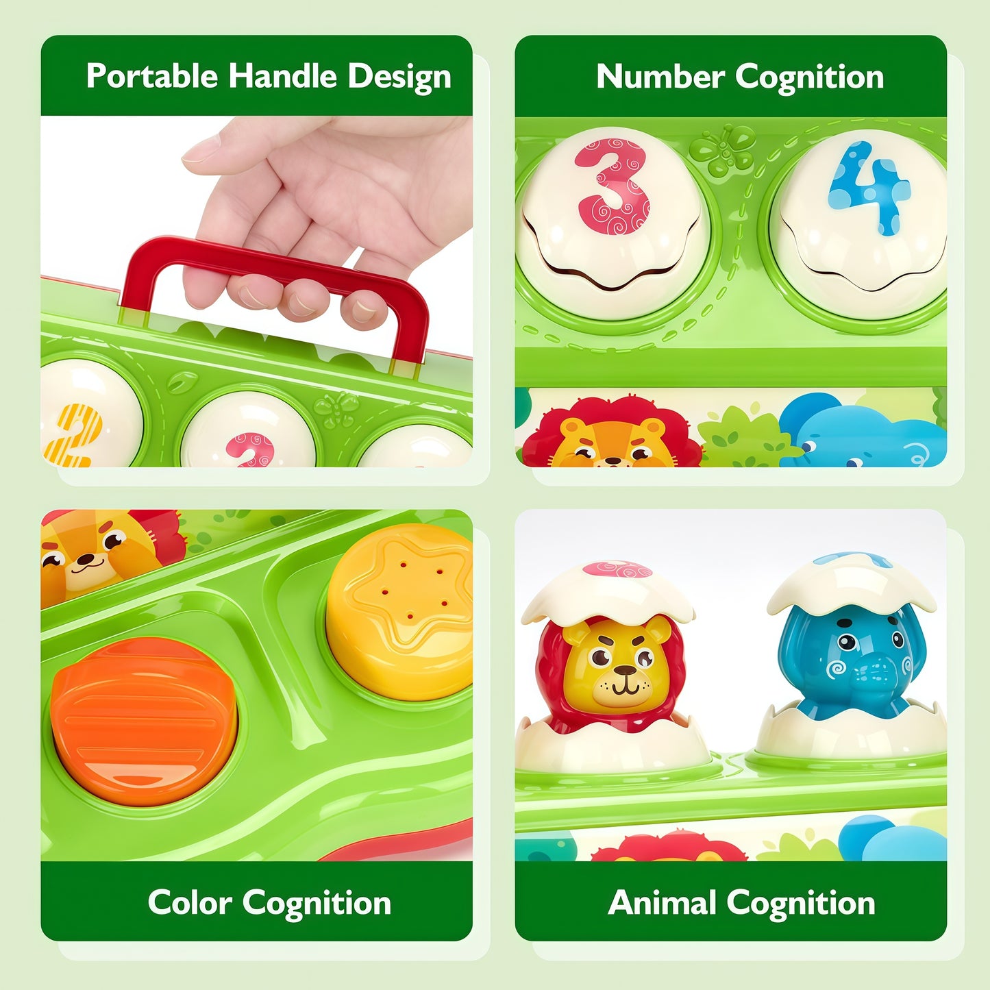 Musical Animal Whack - A - Mole Toy for Babies