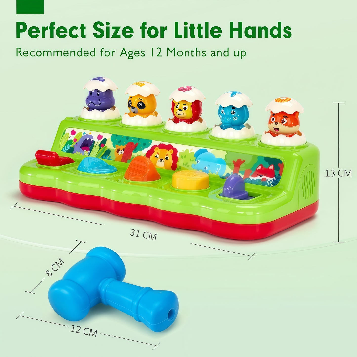 Musical Animal Whack - A - Mole Toy for Babies