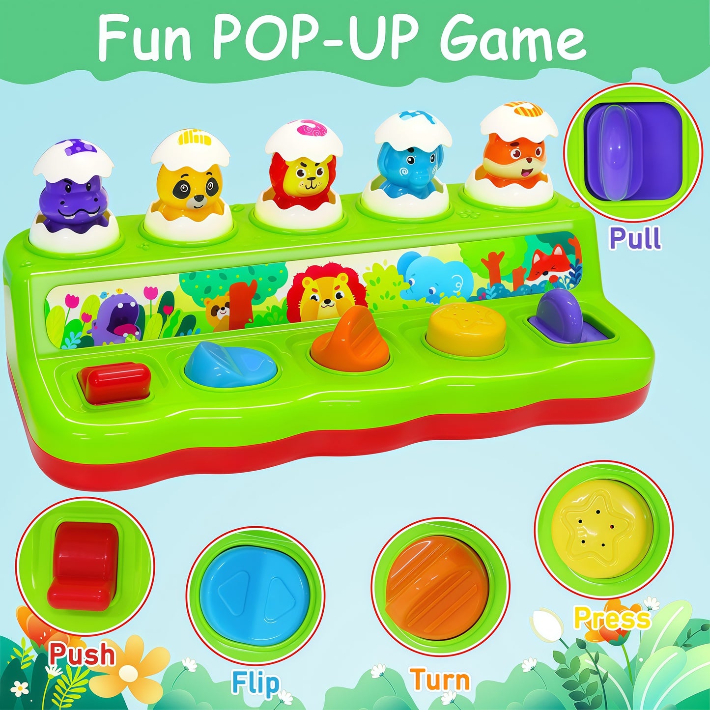 Musical Animal Whack - A - Mole Toy for Babies