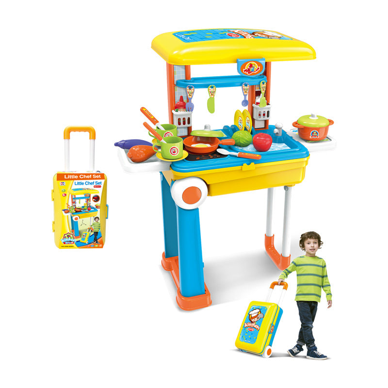 2-in-1 Travel Luggage Turn into Play Kitchen