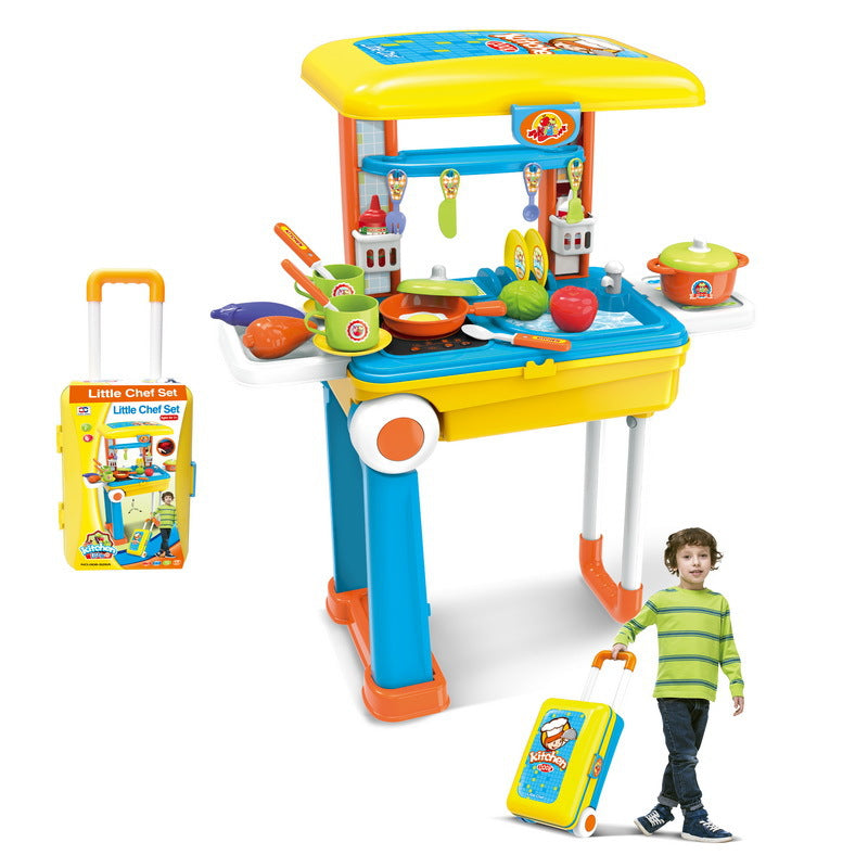 2-in-1 Travel Luggage Turn into Play Kitchen