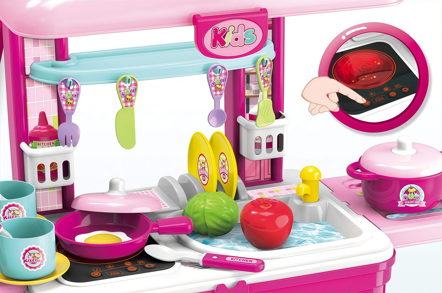 2-in-1 Travel Luggage Turn into Play Kitchen