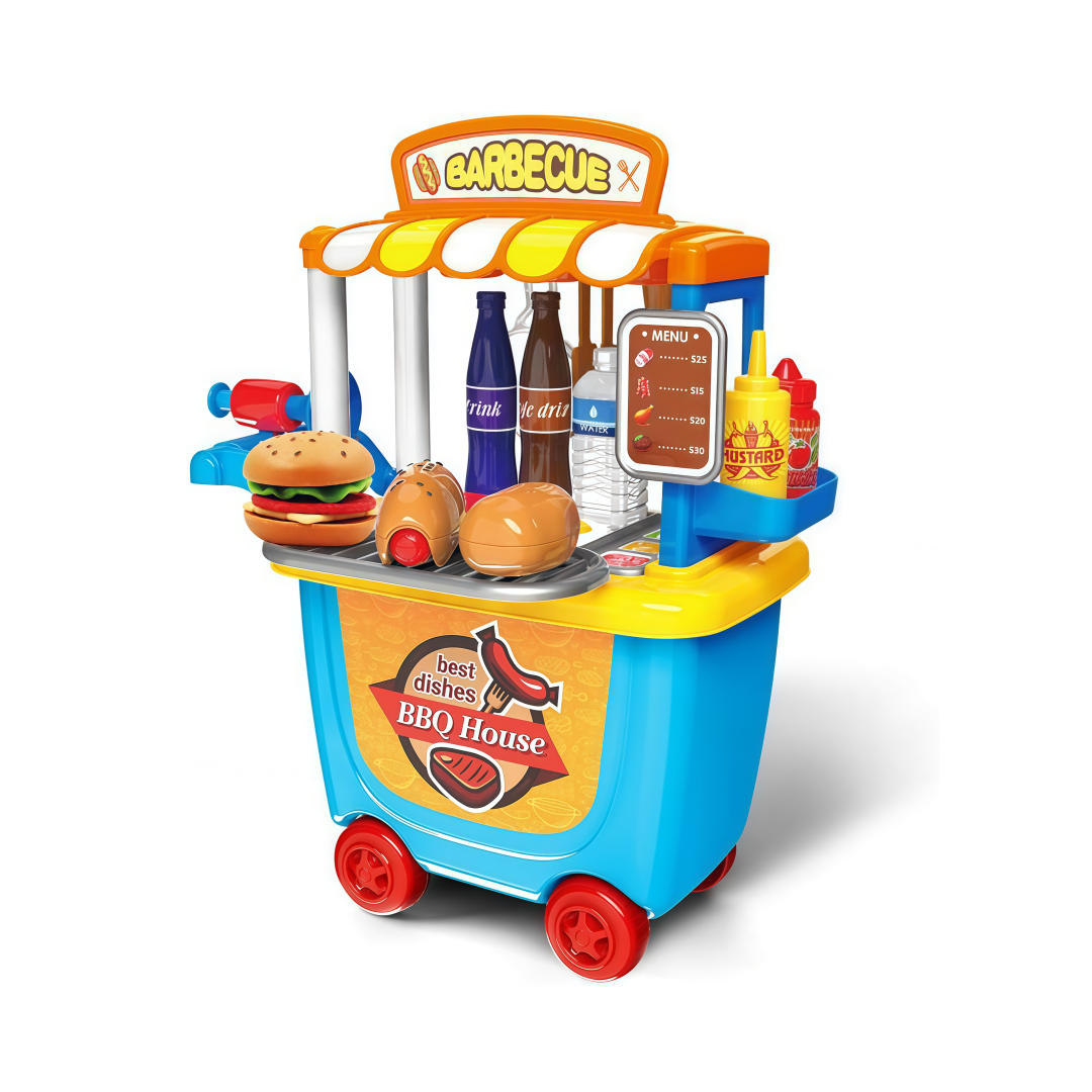 Kids' BBQ Cart Pretend Play Set