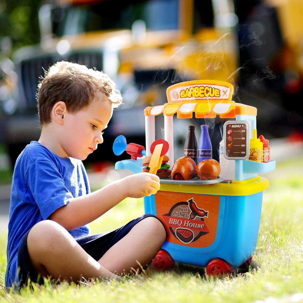 Kids' BBQ Cart Pretend Play Set