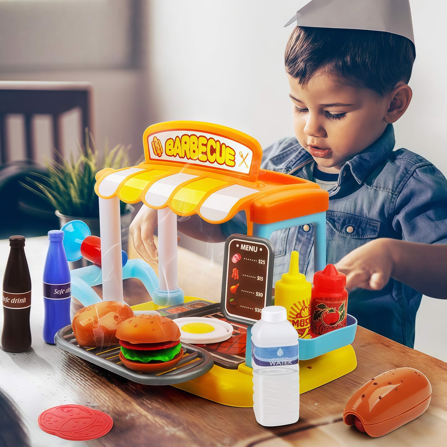 Kids' BBQ Cart Pretend Play Set