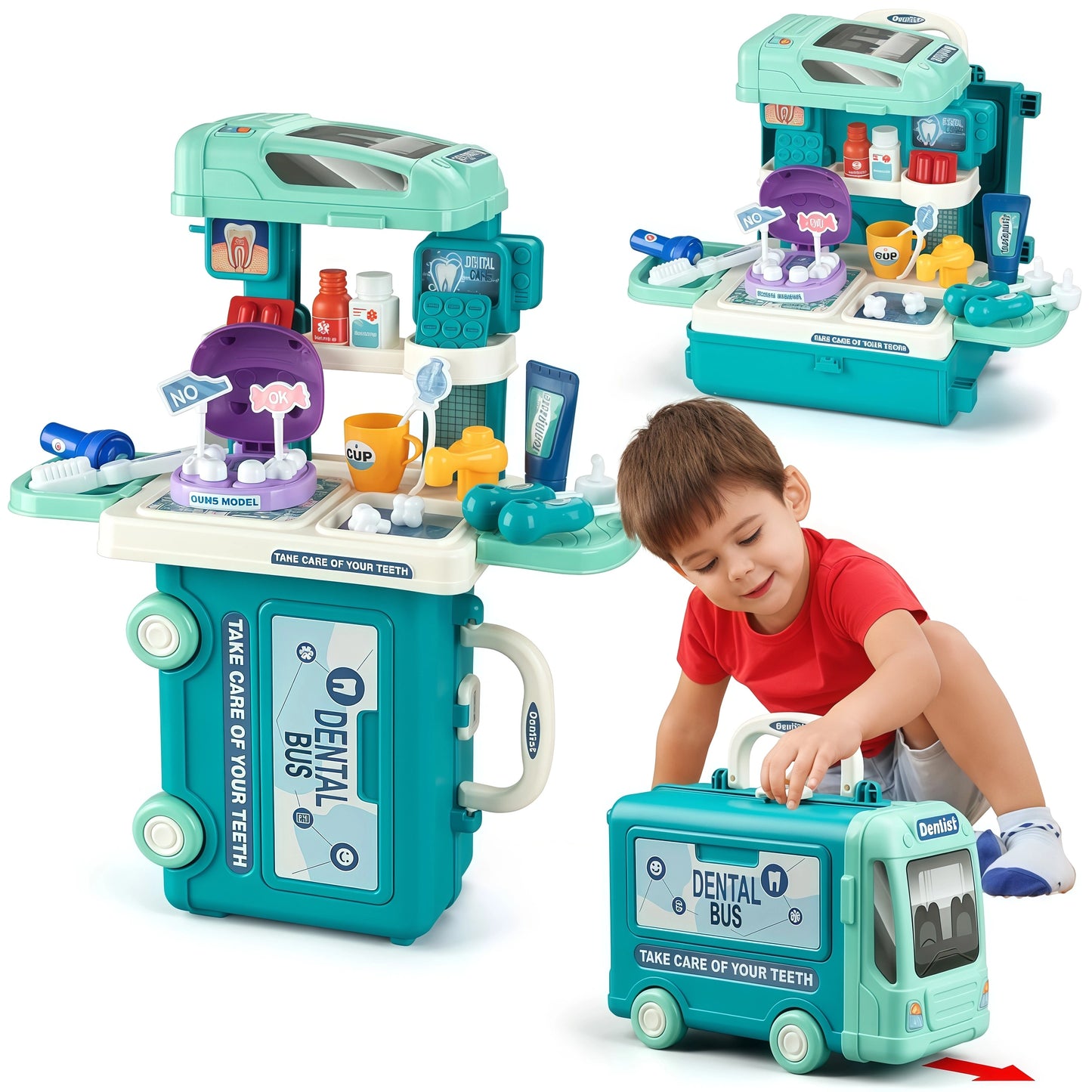 34-Piece Mobile Medical Station Doctor Kit