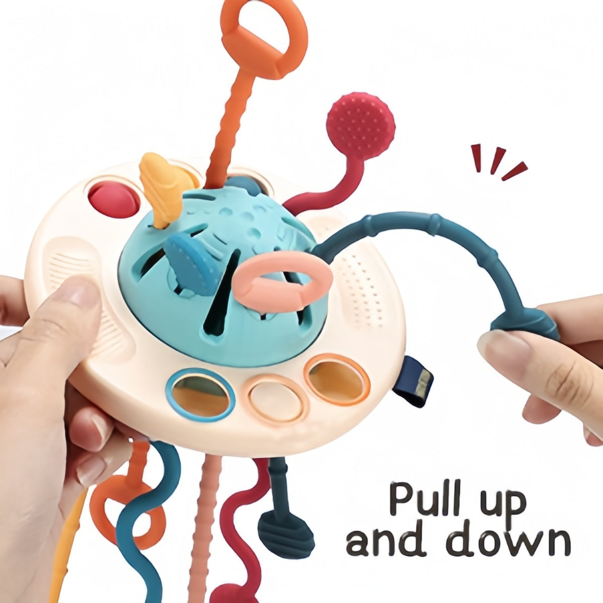 Food Grade Silicone Pull String Activity Toy