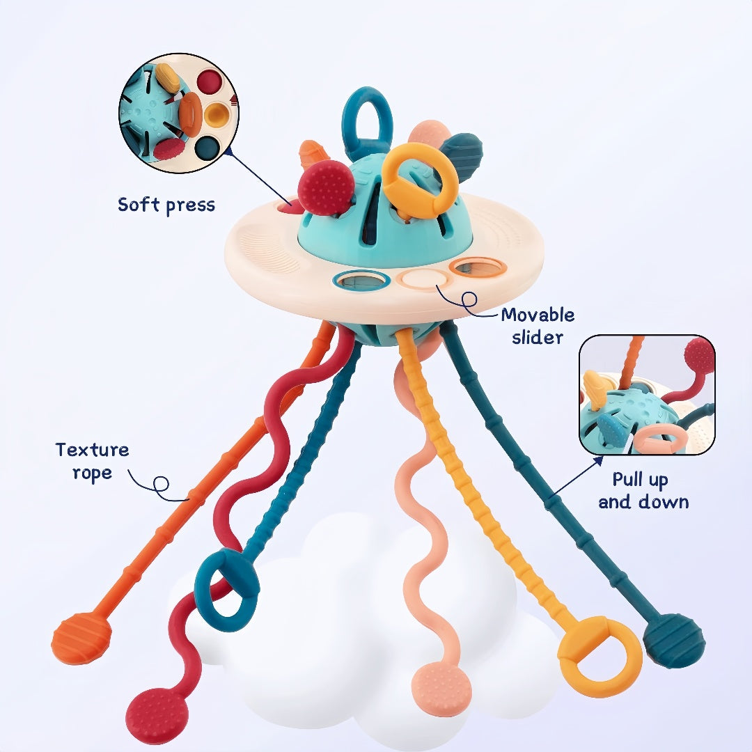 Food Grade Silicone Pull String Activity Toy