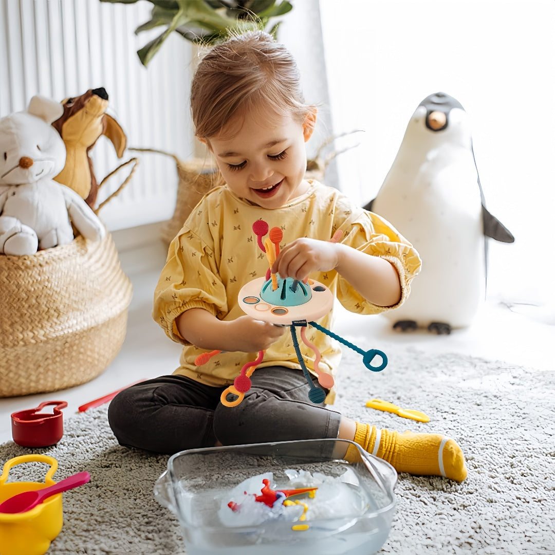 Food Grade Silicone Pull String Activity Toy