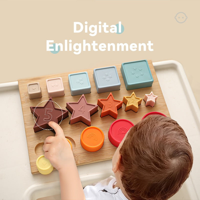 Montessori Educational Soft Silicon Stacking Cups Toys