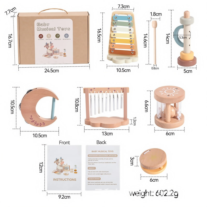 Montessori Wooden Musical Instrument Set for Kids