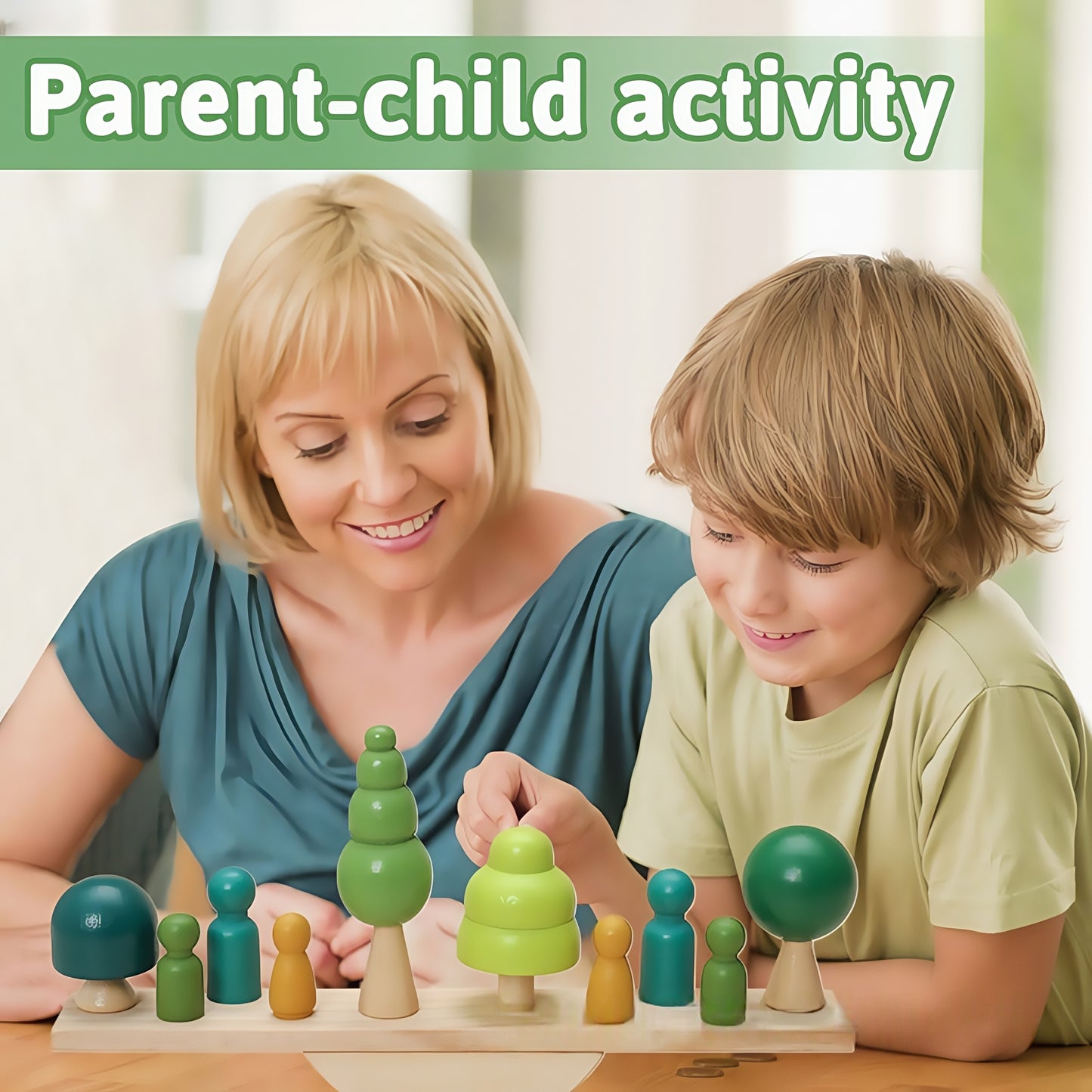 Babe Wooden Tree Toys Balance Toys Wooden Peg Dolls Preschool Learning Educational Montessori Toys