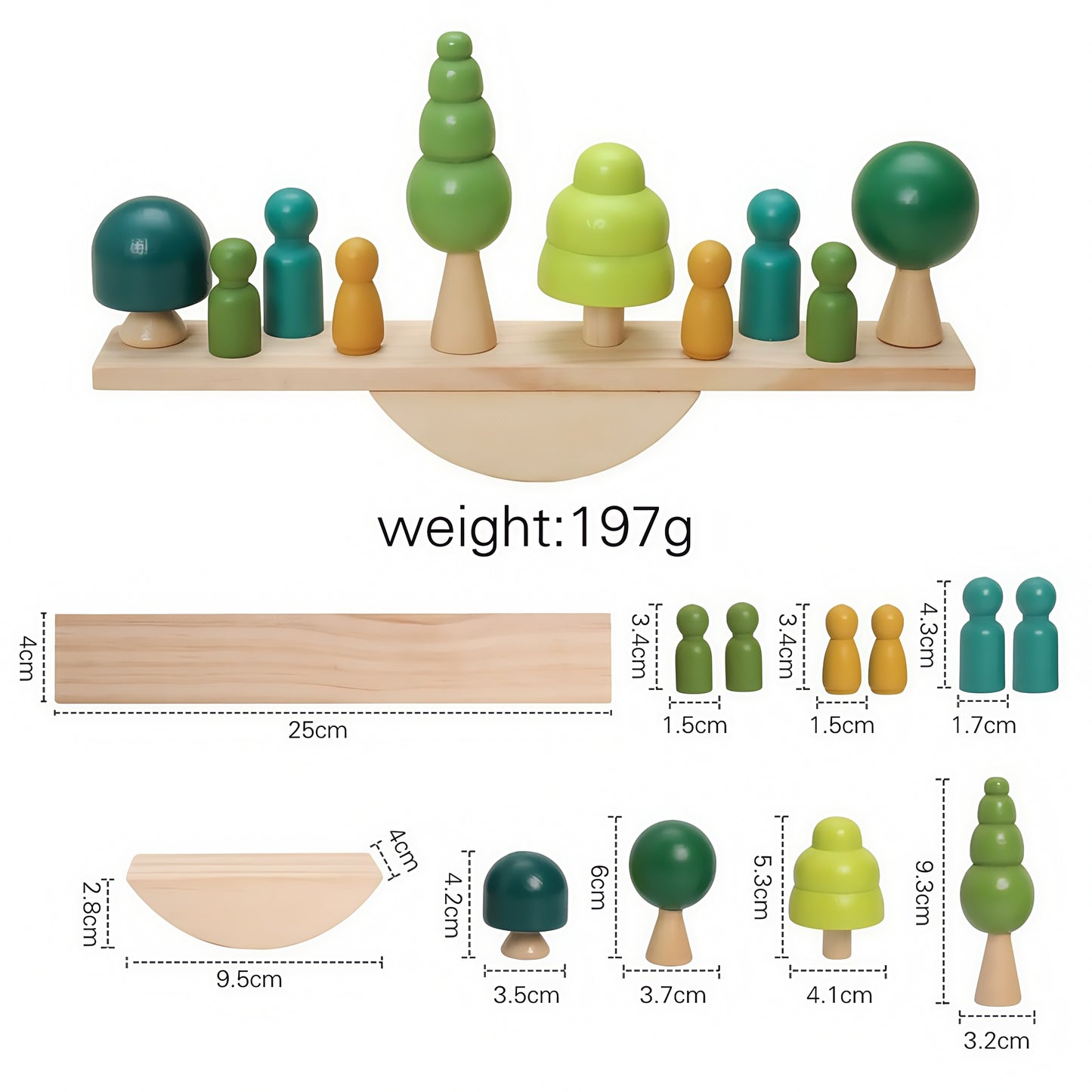 Babe Wooden Tree Toys Balance Toys Wooden Peg Dolls Preschool Learning Educational Montessori Toys