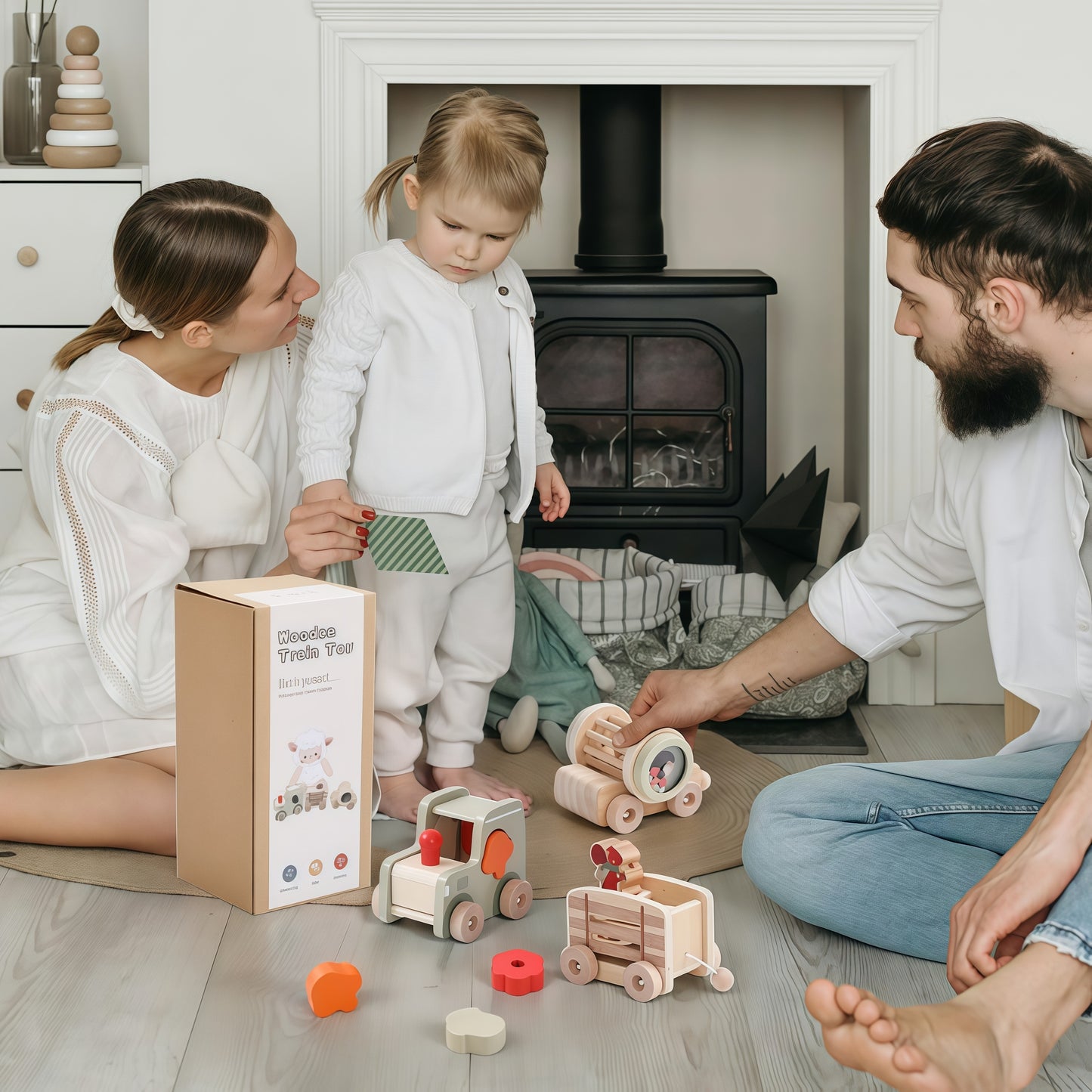 Wooden Cargo - Transporting Toy Truck Set