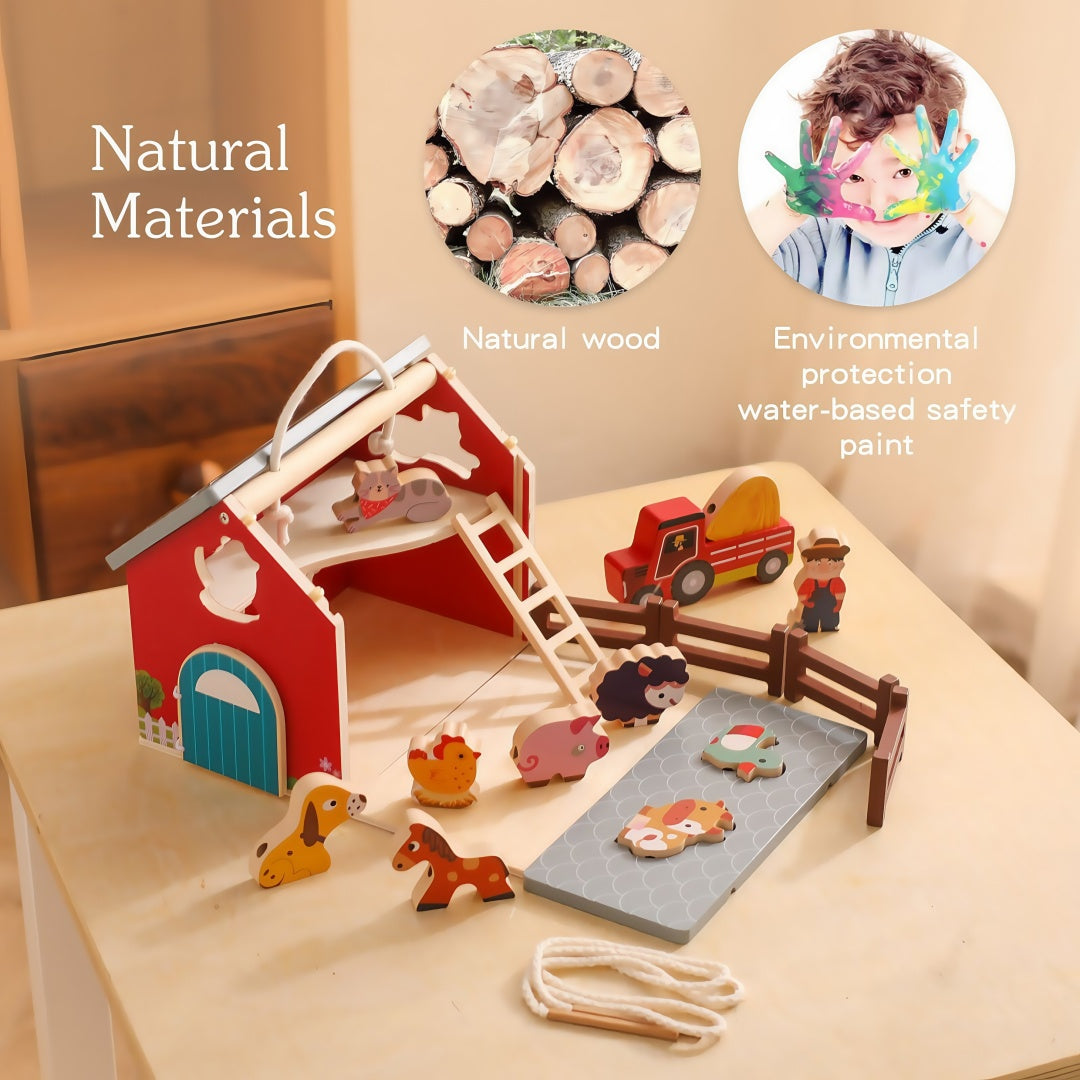 Driver and Wooden Truck, Montessori Educational Toys, Baby Sorting Game