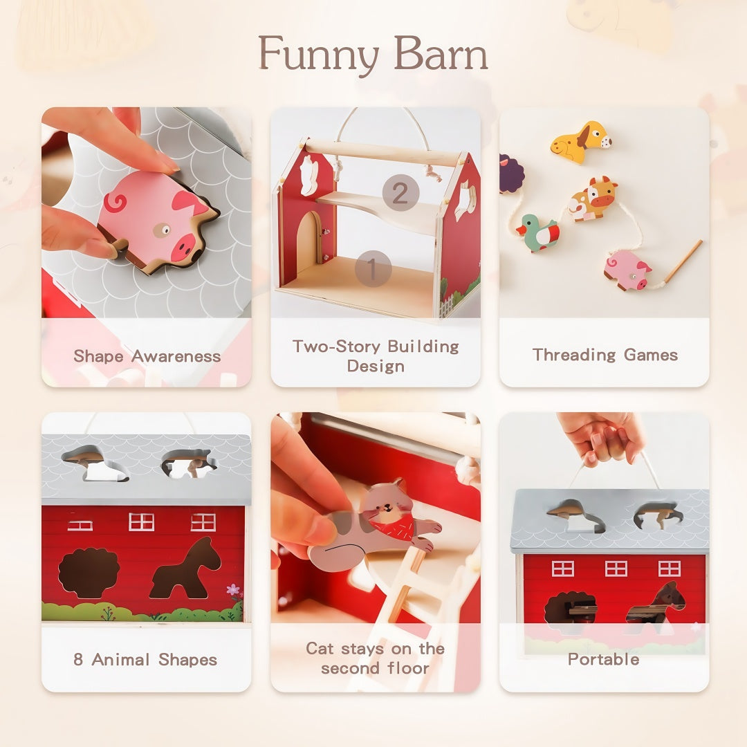 Driver and Wooden Truck, Montessori Educational Toys, Baby Sorting Game