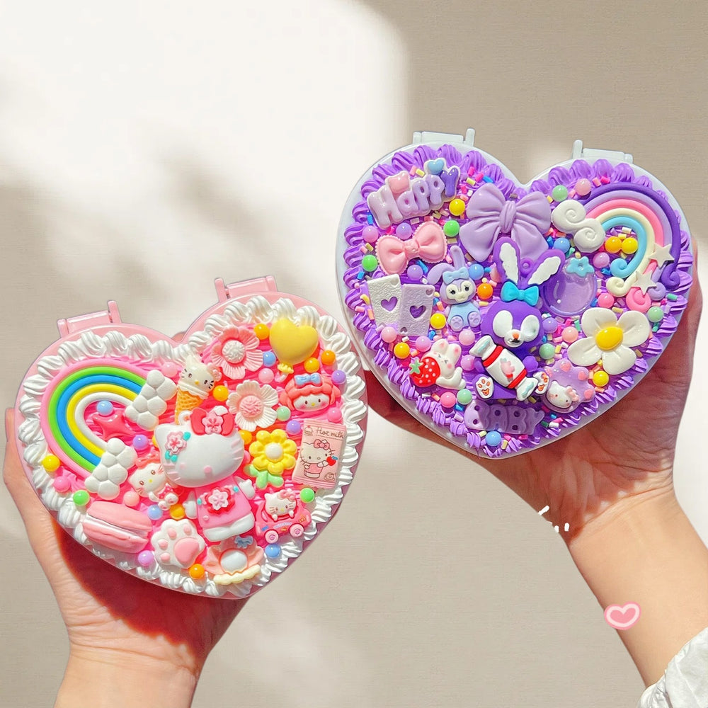 Decoden Cream Glue DIY - Kawaii Cartoon Heart Jewelry Box Organizer Kit