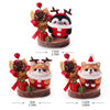 3-in-1 Christmas Needle Felting Kit for Beginners – Shiba Inu & Penguin Wooden Display Set