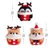 3-in-1 Christmas Needle Felting Kit for Beginners – Shiba Inu & Penguin Wooden Display Set
