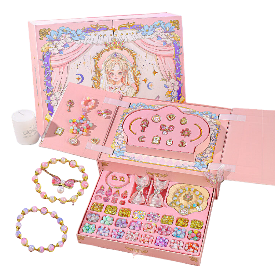 Princess Dream Beaded Jewelry Making Kit - Ultimate Premium DIY Gift Box
