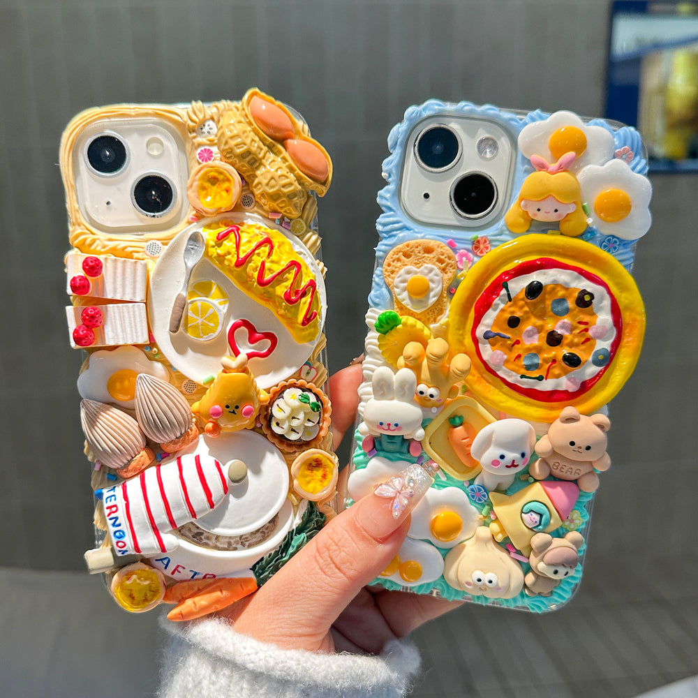 Decoden Cream Glue Phone Case DIY Kit – Kawaii Food Feast Charms