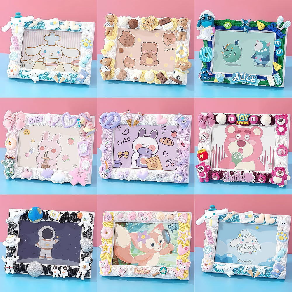 Decoden Cream Glue  DIY  Kawaii - Decoden Photo Frame DIY Kit (Optional 6-Inch Photo Printing Service)