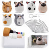 DIY Needle Felting Kit for Beginners - Cute Cat Keychain Set