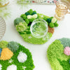 Moss Coaster DIY Kit – Textured Yarn Craft with Grid Canvas