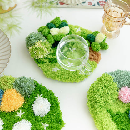 Latch Hook Moss Cup Mat DIY Kit –  Mini Green Oasis