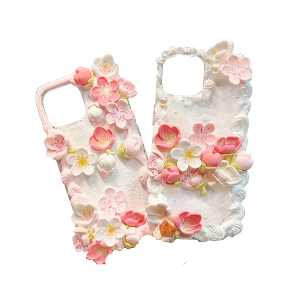 Decoden Cream Glue Phone Case DIY Kit – Kawaii Sakura Cherry Blossom Charms