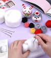 DIY Needle Felting Kit for Beginners – Cute Christmas Animals(with Keychain）