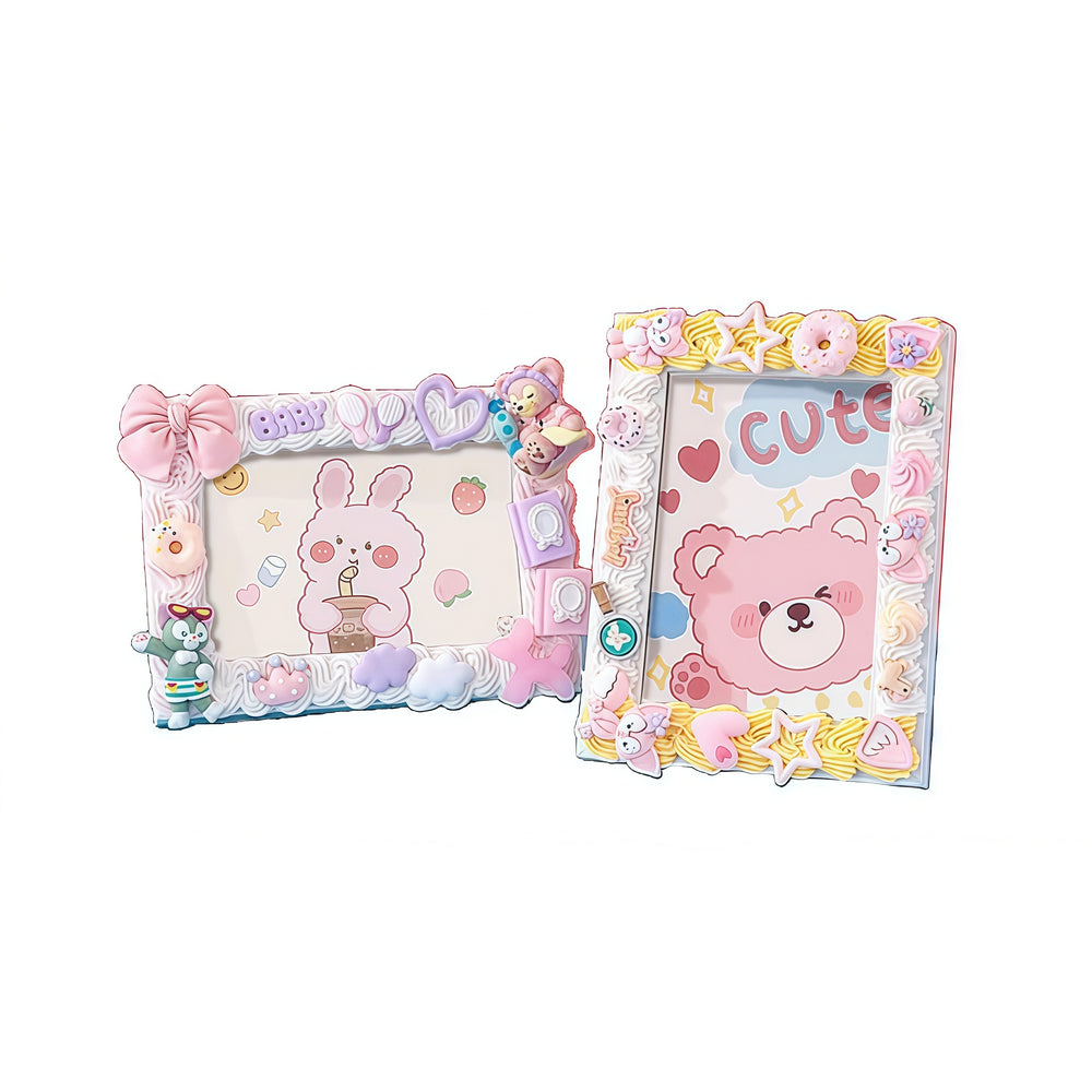 Decoden Cream Glue  DIY  Kawaii - Decoden Photo Frame DIY Kit (Optional 6-Inch Photo Printing Service)