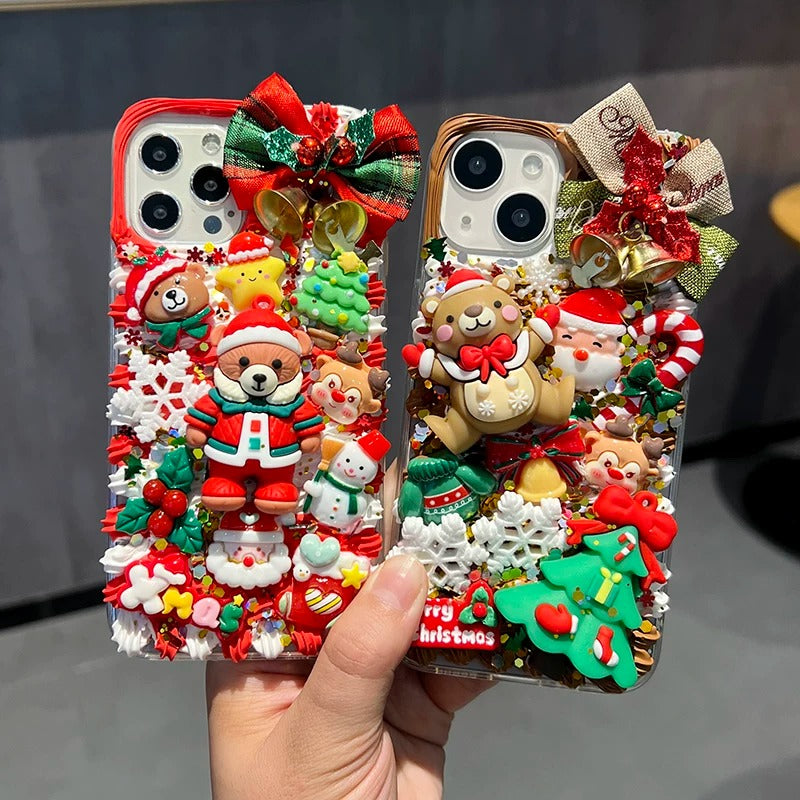 Decoden Cream Glue Phone Case DIY Kit – Kawaii Christmas Friends
