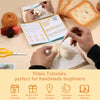 DIY Needle Felting Kit for Beginners - Cute Toast Coaster Wool Craft Food Cup Mat Set