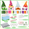 4-in-1 Christmas Gnome Needle Felting Kit for Beginners – DIY Holiday Craft Set(with Keychain）
