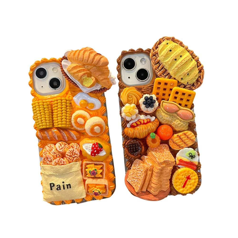 Decoden Cream Glue Phone Case DIY Kit – Kawaii Bakery Bread Charms