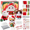 4-in-1 Christmas Needle Felting Kit for Beginners – Santa & Cute Animals(with Keychain）