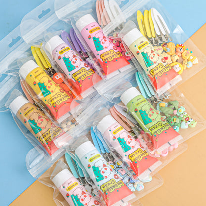 Cream Glue Hair Clip Craft Kit: 5 No-Slip Clips