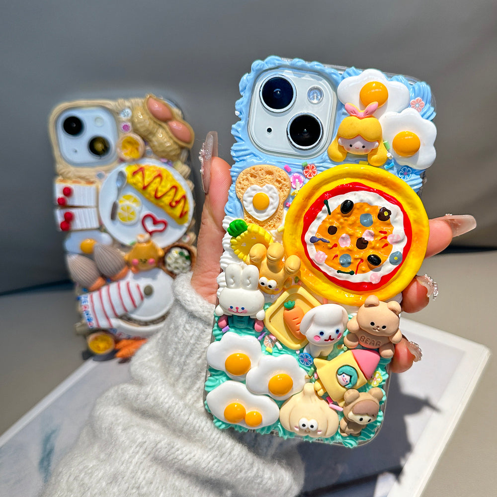 Decoden Cream Glue Phone Case DIY Kit – Kawaii Food Feast Charms