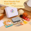 DIY Needle Felting Kit for Beginners - Cute Toast Coaster Wool Craft Food Cup Mat Set