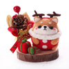 3-in-1 Christmas Needle Felting Kit for Beginners – Shiba Inu & Penguin Wooden Display Set