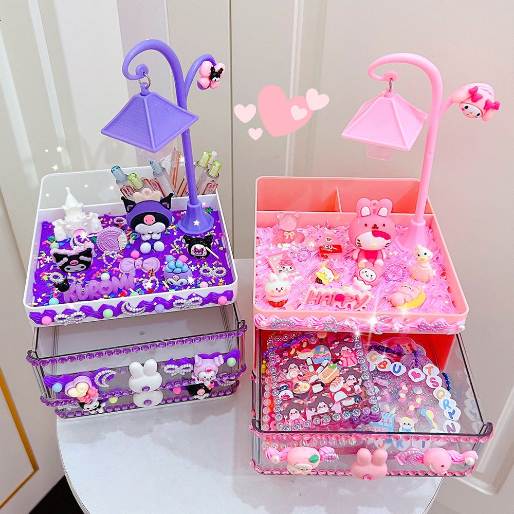 Decoden Cream Glue DIY - Kawaii 2-Tier Drawer & Pen Holder Kit Set