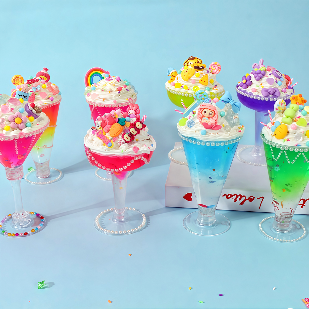 Decoden Cream Glue Ice Cream Cup DIY Kit - Kawaii Decoden Kit & Cream Glue Craft Set